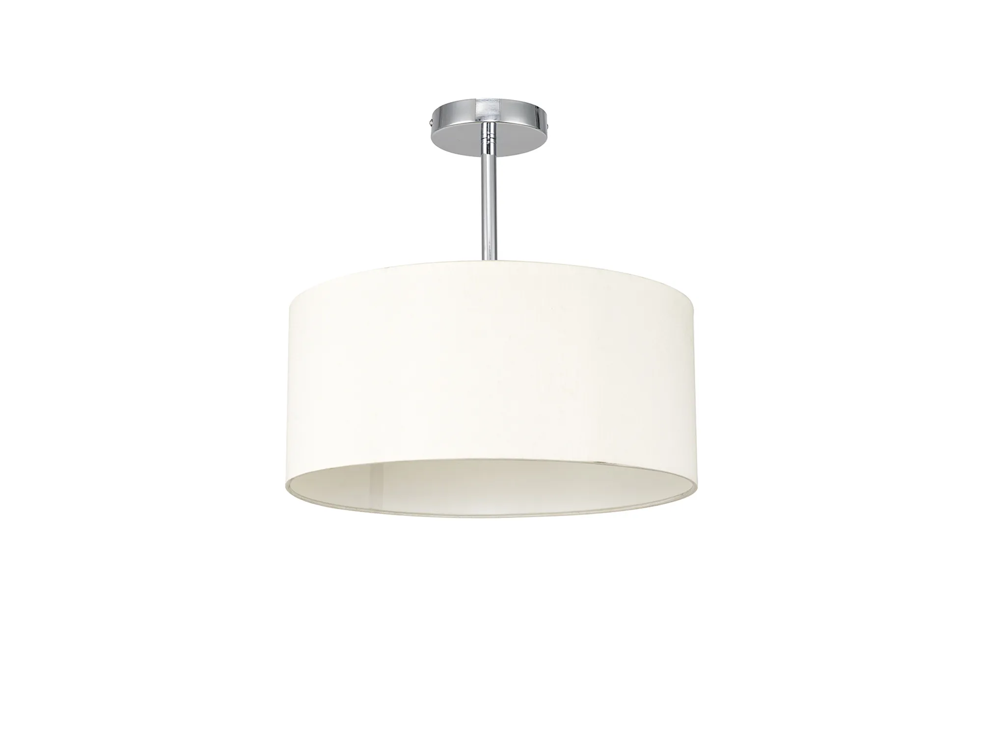 Baymont 40cm Semi Flush 1 Light Polished Chrome, Ivory Pearl DK0087  Deco Baymont